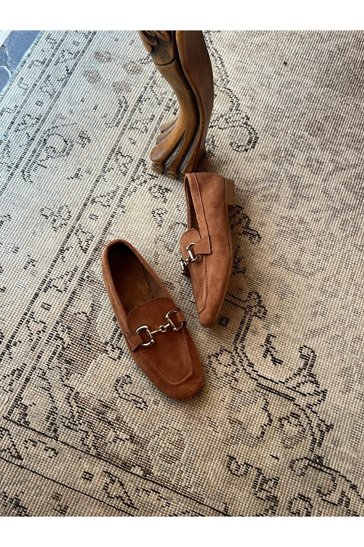 Vizon Kadın Aksesuar Detaylı Loafer