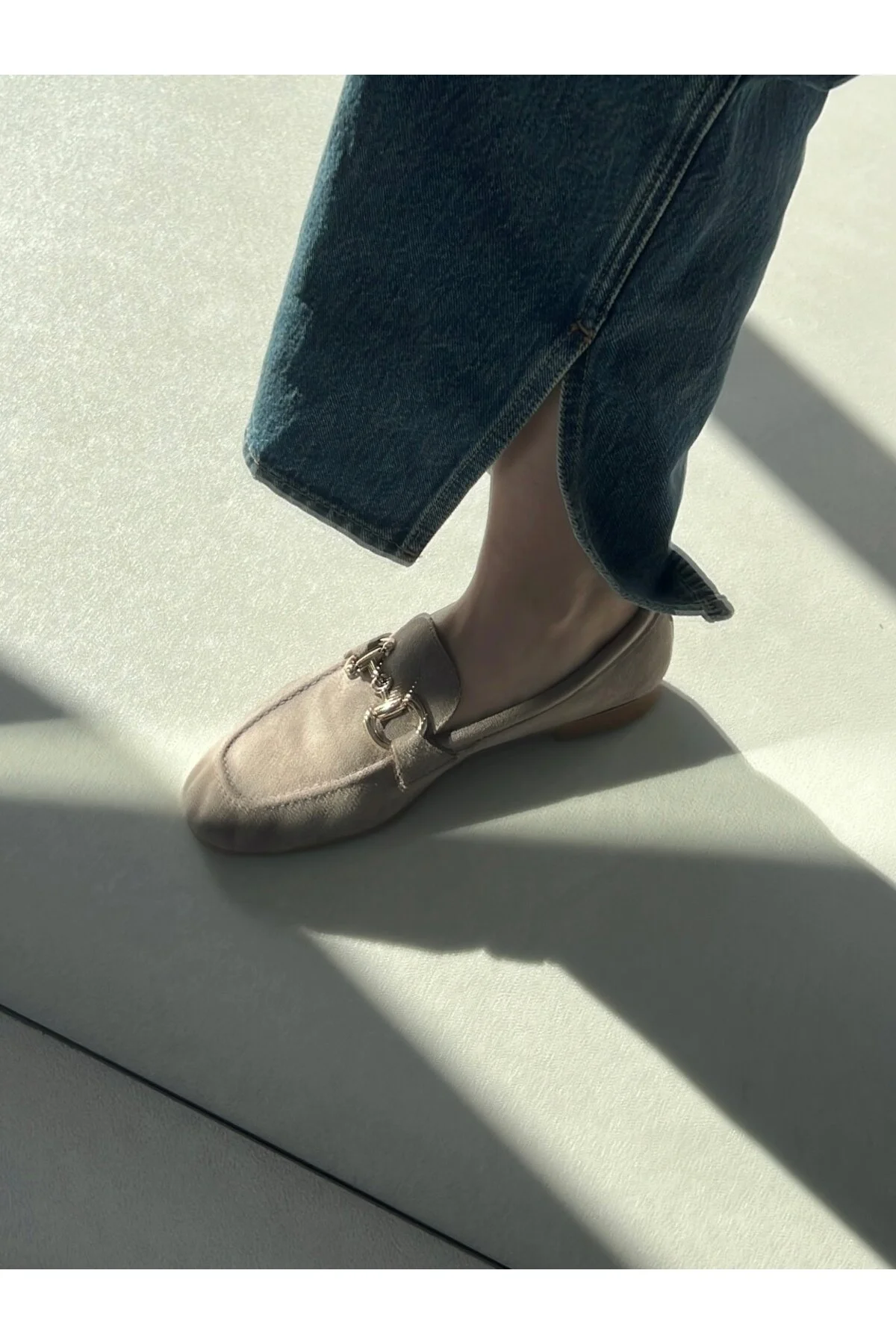Vizon Kadın Aksesuar Detaylı Loafer