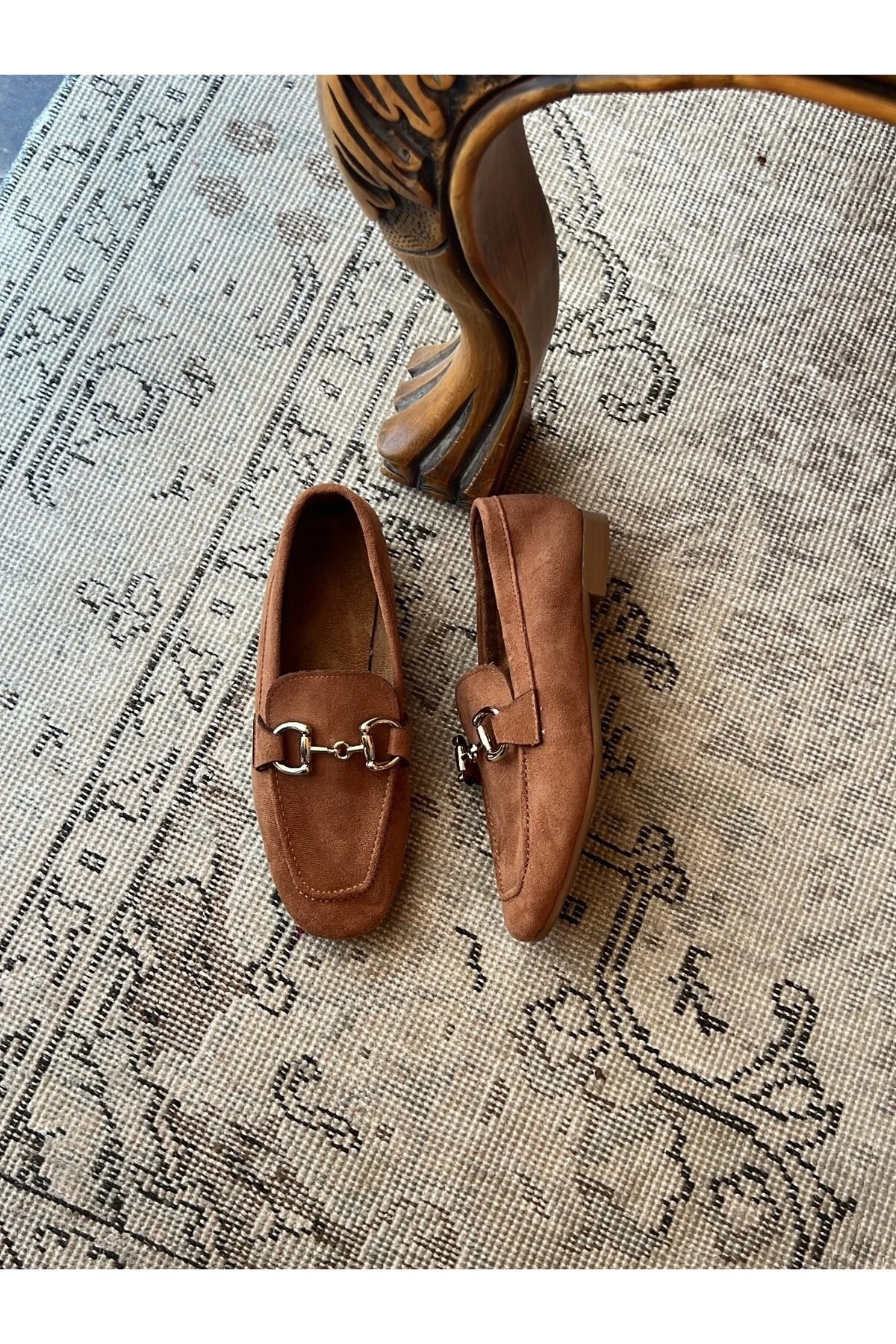 Vizon Kadın Aksesuar Detaylı Loafer