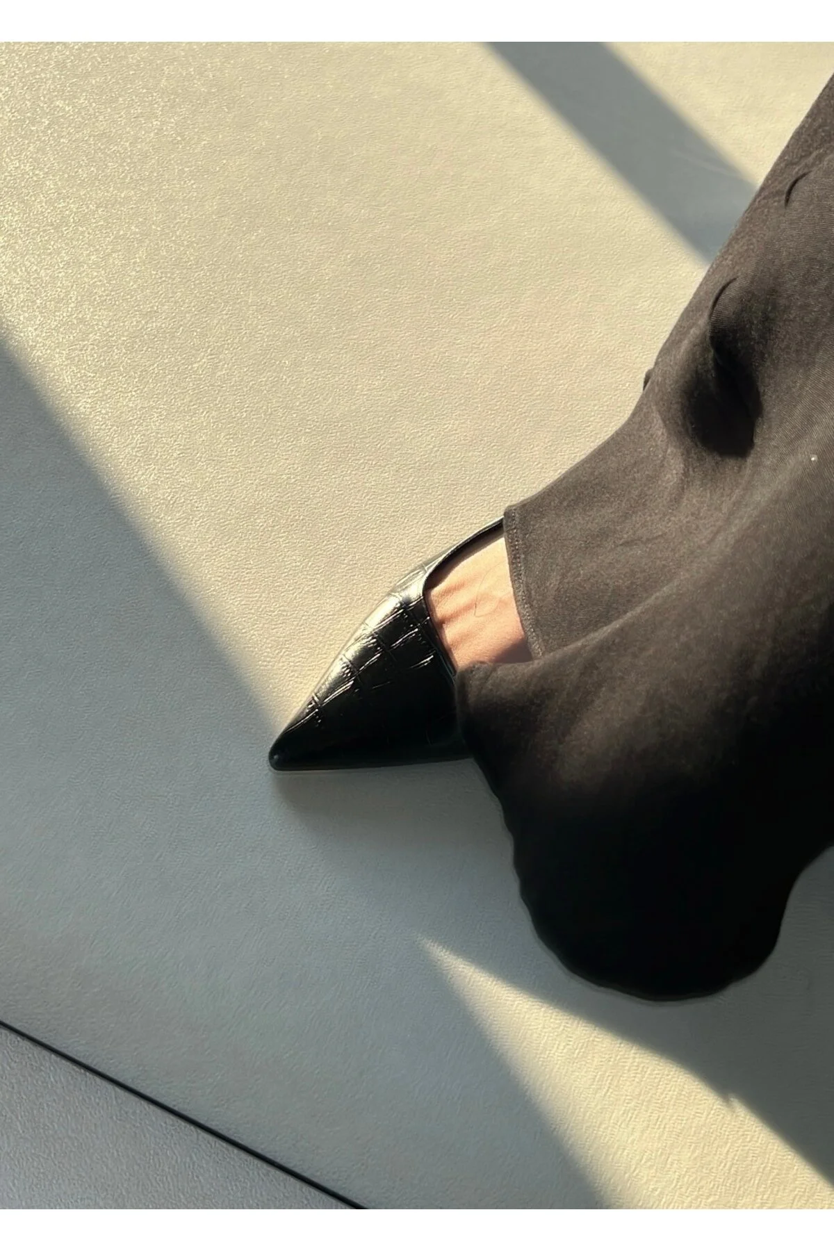 Sivri Burun Kroko Detaylı Kadın Stiletto