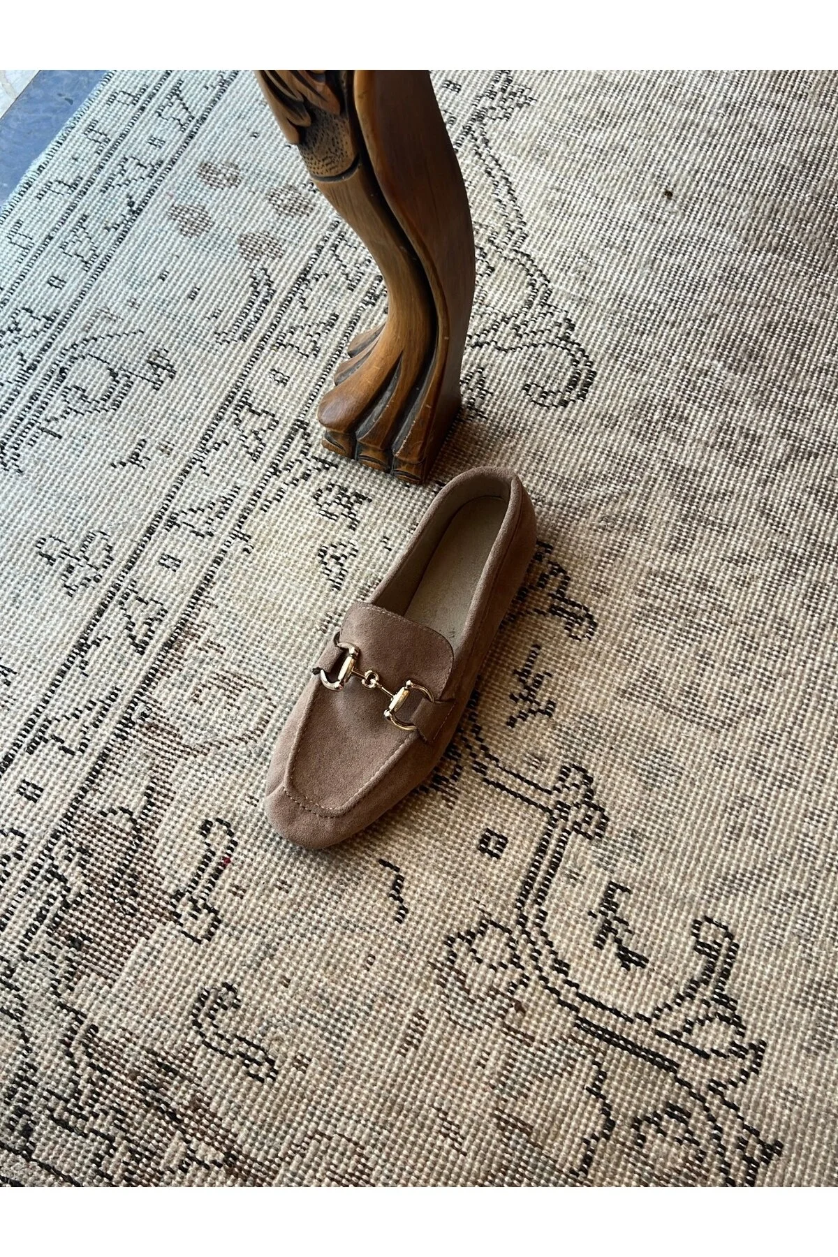 Vizon Kadın Aksesuar Detaylı Loafer
